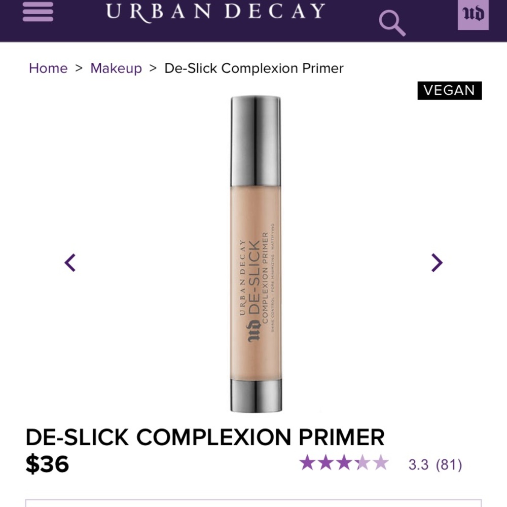 Urban decay de-slick complexion primer
